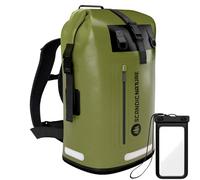 SCANDIC NATURE Rucksack Pioneer 35L Oliv Wasserdicht Roll Top Backpack Outdoor Wanderrucksack Trekkingrucksack Reiserucksack