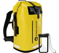 SCANDIC NATURE Rucksack Pioneer 35L Gelb Wasserdicht Roll Top Backpack Outdoor Wanderrucksack Trekkingrucksack Reiserucksack