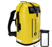 SCANDIC NATURE Rucksack Pioneer 35L Gelb Wasserdicht Roll Top Backpack Outdoor Wanderrucksack Trekkingrucksack Reiserucksack