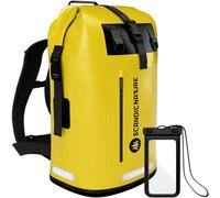 SCANDIC NATURE Rucksack Pioneer 55L Gelb Wasserdicht Roll Top Backpack Outdoor Wanderrucksack Trekkingrucksack Reiserucksack
