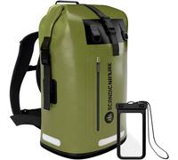 SCANDIC NATURE Rucksack Pioneer 55L Oliv Wasserdicht Roll Top Backpack Outdoor Wanderrucksack Trekkingrucksack Reiserucksack