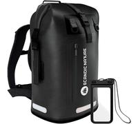 SCANDIC NATURE Rucksack Pioneer 55L Schwarz Wasserdicht Roll Top Backpack Outdoor Wanderrucksack Trekkingrucksack Reiserucksack