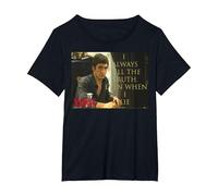 Scarface Tony Montana I Always Tell The Truth T-Shirt, Damen Große Größen, Schwarz, 3X
