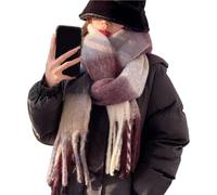 Scarfs For Women Winter Warm Scarf Classical Plaids Tassels Edge Oversized Soft Scarves Large Knitted Wrap Shawl For For Bulk For Lightweight For Warm For Fashion