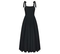 SCARLET DARKNESS Cottagecore Corset Dress Renaissance Maxikleid Damen Sommer Spaghettiträger Kleid Elgant Summer Dresses for Women Schwarz S