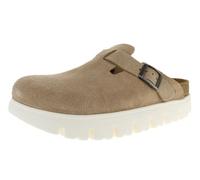 Scarpa donna sabot Birkenstock Boston Pap Chunky in suede warm sand D25BI01 1026176 39