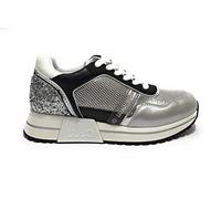 Scarpe Liu-Jo sneaker Kiss 03 ecopelle silver/ black Z23LJ06 4F2775 37