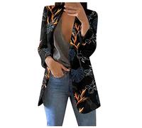 SCBFDI Coat Damen Oversize Festliche Coktail Mantel Langen Ärmeln Businesse | Woman Gestreiftes mit Reverskragen Slim Wanderbekleidung Festival Outfit