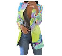 SCBFDI Coat Damen Oversize Festliche Coktail Mantel Langen Ärmeln Businesse | Woman Gestreiftes mit Reverskragen Slim Wanderbekleidung Festival Outfit