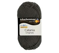 Schachenmayr 9801210-00429 Catania Strickgarn aus Baumwolle, Cotton, Dunkelgrau, 11,5 x 5,2 x 6 cm, 125 Meter