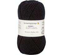 Schachenmayr Baby Smiles Bravo Baby 185 9801212-01099 schwarz Handstrickgarn, Häkelgarn, Babygarn