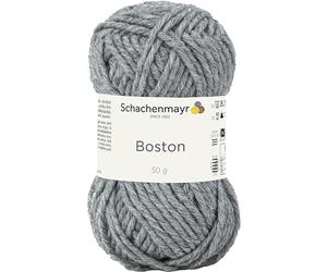 Schachenmayr Boston Hand Knitting Yarn, 50 g Medium Grey Mottled