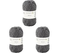 Schachenmayr Bravo 9801211-08181 graphit mouliné Handstrickgarn, Häkelgarn (Packung mit 3)