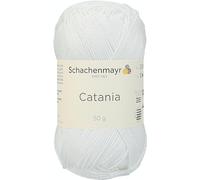 Schachenmayr Catania 9801210-00106 weiß Handstrickgarn, Häkelgarn, Baumwolle