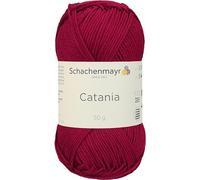 Schachenmayr Wolle Catania – Baumwollgarn, Handstrickgarn & Häkelgarn – Weinrot, 50 g
