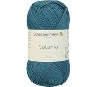 Schachenmayr Catania 9801210-00391 Petrol Handstrickgarn, Häkelgarn, Petrolblaue Baumwolle