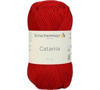 Schachenmayr Handstrickgarn Catania Baumwolle Häkelgarn 50 g Signalrot