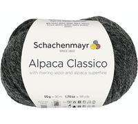 Schachenmayr Handstrickgarne Alpaca Classico, 50G Anthrazit, 10 x 10 x 5,5 cm, 9807369-00098