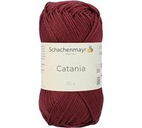 Schachenmayr 9801210-00425 Handstrickgarn, 100% Baumwolle, bordeaux, 11,5 x 5,2 x 6 cm, 50