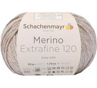 Schachenmayr Handstrickgarne Merino Extrafine 120, 50G Sand Meliert, 9807552-00104, 10 x 10 x 7 cm