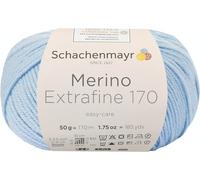 Schachenmayr Handstrickgarne Merino Extrafine 170, 50G Hellblau, 9807551-00052, 10 x 10 x 7 cm