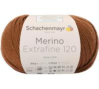 Schachenmayr Merino Extrafine 120 9807552-00111 schoko Handstrickgarn, Schurwolle, 10 x 10 x 7 cm