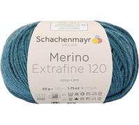Schachenmayr Merino Extrafine 120 9807552-00166 meerblau meliert Handstrickgarn, Schurwolle