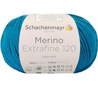 Schachenmayr Merino Extrafine 120 9807552-00169 petrol Handstrickgarn, Schurwolle, 10 x 10 x 7 cm
