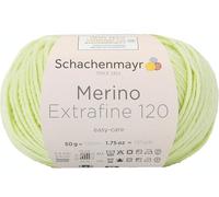 Schachenmayr Merino Extrafine 120 9807552-00175 limone Handstrickgarn, Schurwolle, Hellgrau/Schwarz, 10 x 10 x 7 cm