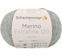 Schachenmayr Merino Extrafine 120 9807552-00190 hellgrau meliert Handstrickgarn, Schurwolle