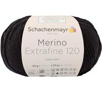 Schachenmayr Merino Extrafine 120 9807552-00199 schwarz Handstrickgarn, 10 x 10 x 7 cm, Schurwolle