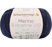 Schachenmayr Merino Extrafine 170 9807551-00050 marine Handstrickgarn, Schurwolle