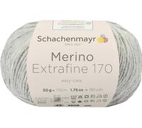Schachenmayr Merino Extrafine 170 9807551-00090 hellgrau meliert Handstrickgarn, Schurwolle