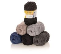 REGIA 4-fädig Uni 9801276-00044 mid-grau streaked Handstrickgarn, Sockengarn, 50g Knäuel