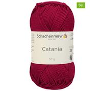 Schachenmayr since 1822 10er-Set: Baumwollgarne ''Catania'' in Bordeaux - 10x 50 g - 13% | Kreativbedarf Diy