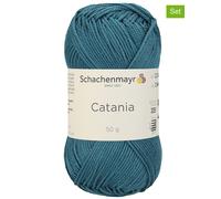 Schachenmayr since 1822 10er-Set: Baumwollgarne ''Catania'' in Petrol - 10x 50 g - 35% | Kreativbedarf Diy