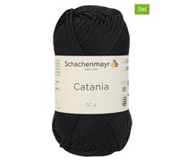 Schachenmayr since 1822 10er-Set: Baumwollgarne ''Catania'' in Schwarz - 10x 50 g - 20% | Kreativbedarf Diy