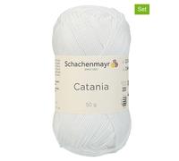 Schachenmayr since 1822 10er-Set: Baumwollgarne ''Catania'' in Weiß - 10x 50 g - 10% | Kreativbedarf Diy