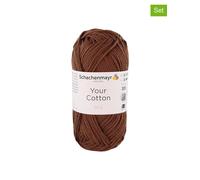 Schachenmayr since 1822 10er-Set: Baumwollgarne ''Your Cotton'' in Braun - 10x 50 g - 24% | Kreativbedarf Diy