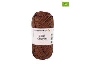 Schachenmayr since 1822 10er-Set: Baumwollgarne ''Your Cotton'' in Braun - 10x 50 g - 24% | Kreativbedarf Diy