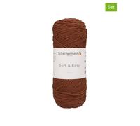 Schachenmayr since 1822 10er-Set: Kunstfasergarne ''Soft & Easy'' in Hellbraun - 10x 100 g - 15% | Kreativbedarf Diy