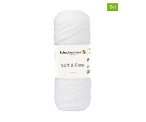 Schachenmayr since 1822 10er-Set: Kunstfasergarne ''Soft & Easy'' in Weiß - 10x 100 g - 28% | Kreativbedarf Diy