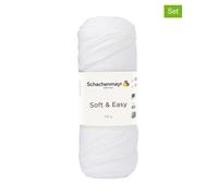 Schachenmayr since 1822 10er-Set: Kunstfasergarne ''Soft & Easy'' in Weiß - 10x 100 g - 60% | Kreativbedarf Diy
