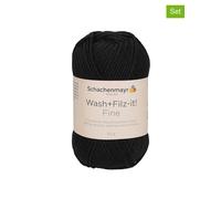 Schachenmayr since 1822 10er-Set: Wollgarne "Wash+Filz-it! Fine" in Schwarz - 10x 50 g - 43% | Kreativbedarf Diy