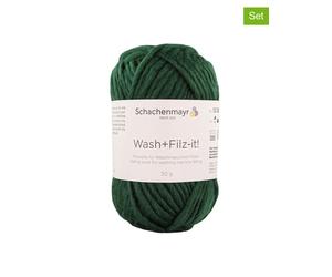 Schachenmayr since 1822 10er-Set: Wollgarne ''Wash+Filz-it!'' in Grün - 10x 50 g - 29% | Kreativbedarf Diy