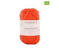 Schachenmayr since 1822 10er-Set: Wollgarne ''Wash+Filz-it!'' in Orange - 10x 50 g - 10% | Kreativbedarf Diy