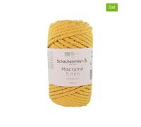 Schachenmayr since 1822 4er-Set: Baumwollgarne ''Macramé 5 mm'' in Senf - 4x 250 g - 13% | Kreativbedarf Diy