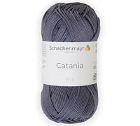 Schachenmayr (SMC) Catania Originals Garn, 1 Knäuel/Packung , jedes Knäuel 125 m, 100 % mercerisierte Baumwolle zum Stricken und Häkeln, Sport Weight, 393 Graphit