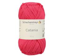 Schachenmayr (SMC) Catania Originals Garn, 2 Knäuel/Packung , jedes Knäuel 125 m, 100 % mercerisierte Baumwolle zum Stricken und Häkeln, Sport Weight, 256 Himbeer
