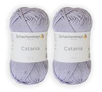 Schachenmayr (SMC) Catania Originals Garn, 2 Knäuel/Packung , jedes Knäuel 125 m, 100 % mercerisierte Baumwolle zum Stricken und Häkeln, Sport Weight, 399 Malve